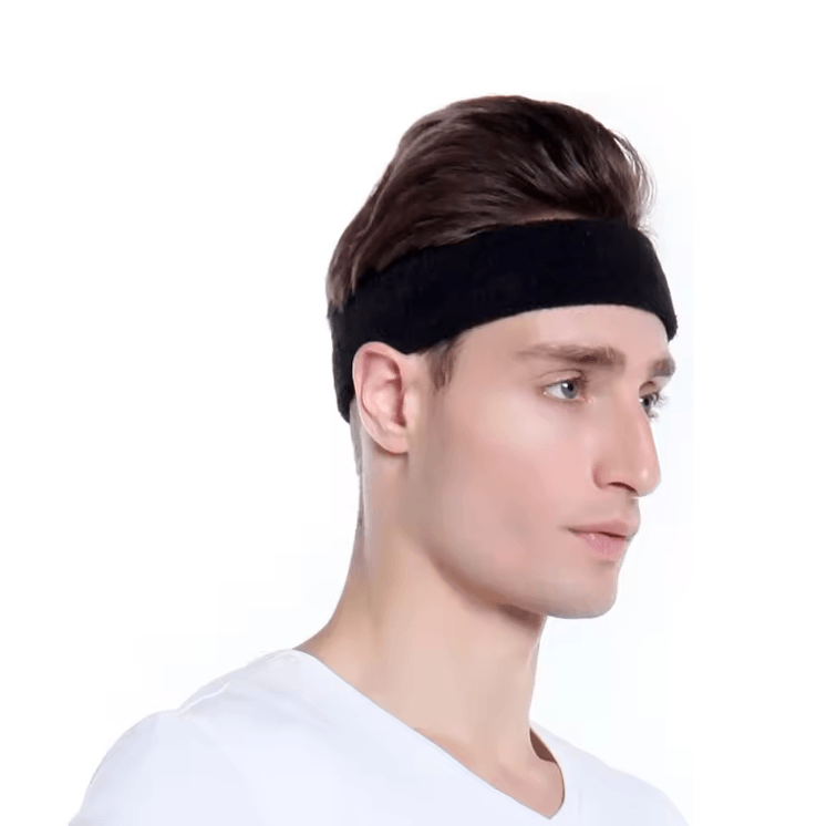3-Pack Moisture-Wicking Sports Headbands Sweatproof Workout Hairbands for Men & Women