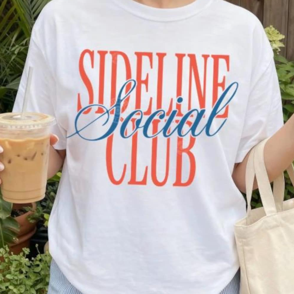 Sideline Social Club Shirt, Baseball Mom Shirt, Sports Mama Tshirt, Soccer Mom Tee, Softball Mom, Football Season