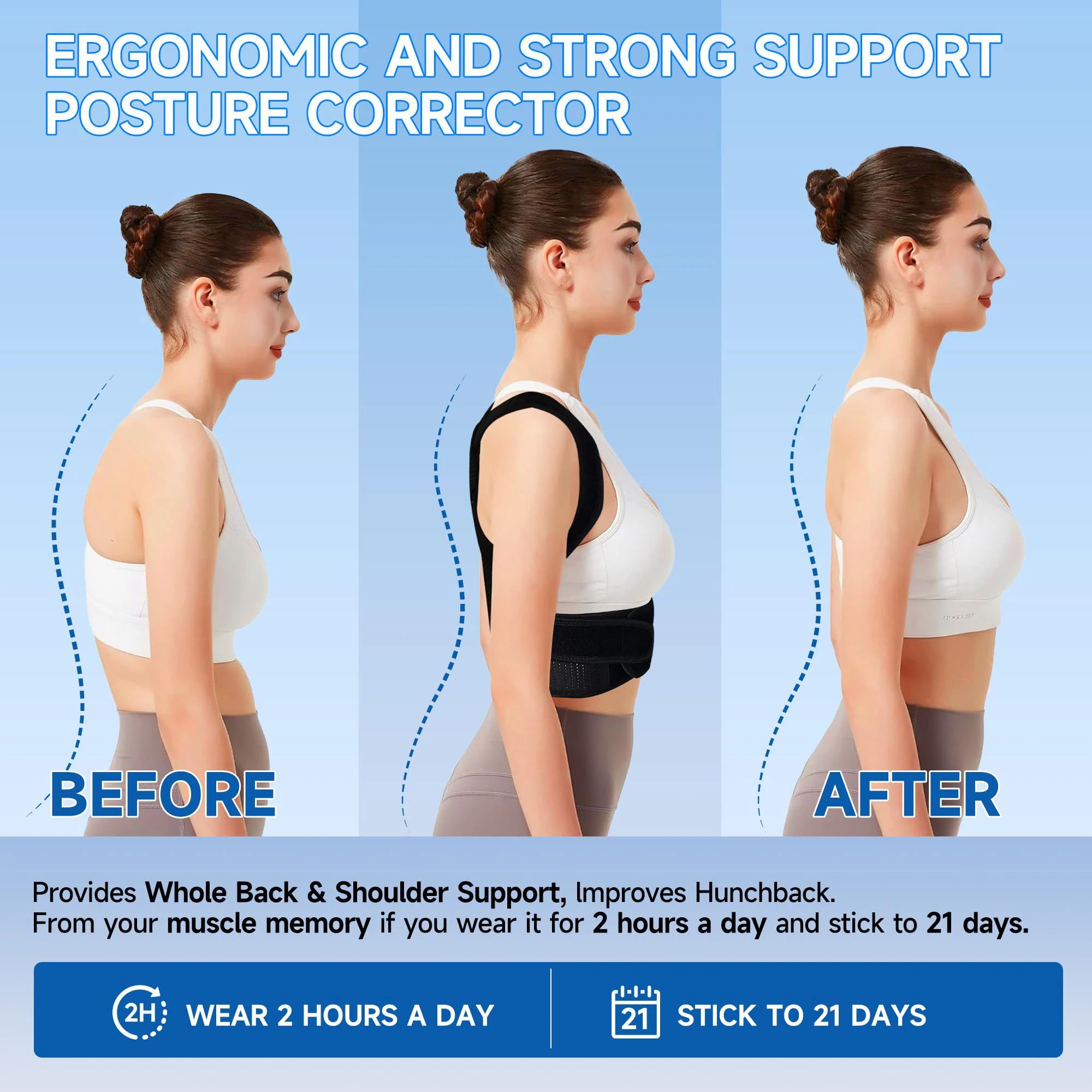 Adjustable Posture Corrector Back Brace