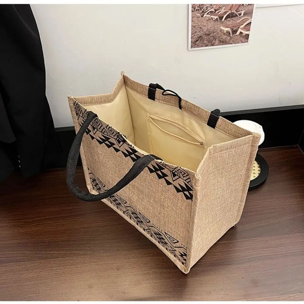 Vintage Korean Canvas Tote – Eco-Friendly National Style Shoulder Bag
