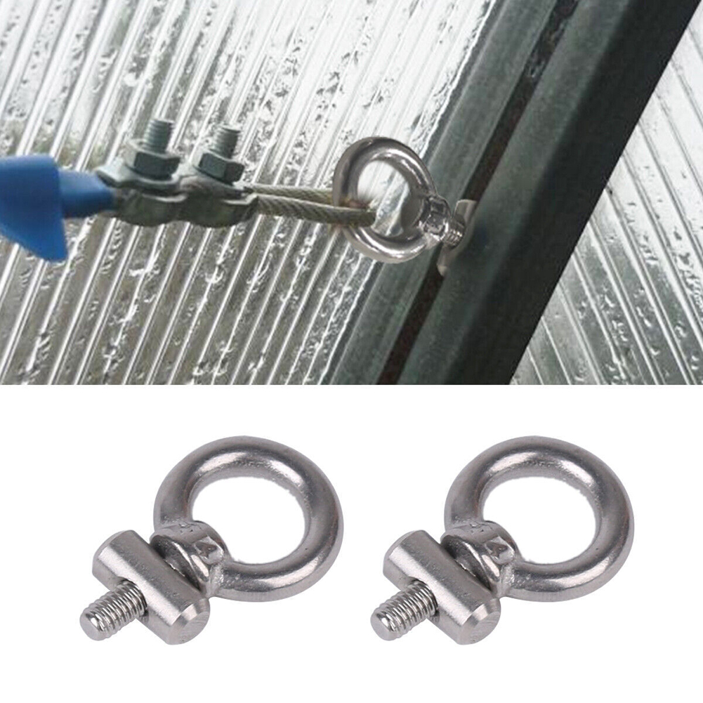 Motorhome Awning Rail Stoppers, Stainless Steel Cable Ropelifting Ring for Campervan and Caravan Outdoor Slide