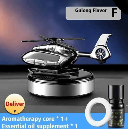 Solar Spin Helicopter Car Air Freshener Diffuser