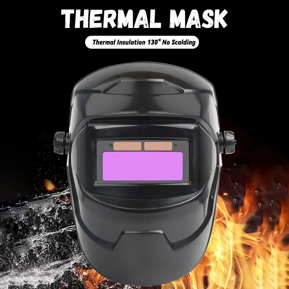 Welding Helmet Welder Mask with Large View, True Color, Solar Power, Auto Darkening for Arc Weld, Grind, Cut