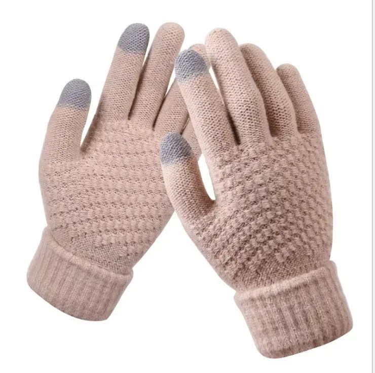 CozyTouch Winter Touch Screen Gloves – Unisex Warm Knit Full-Finger Mittens