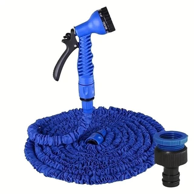 Expandable Garden Hose with High-Pressure Spray Nozzle and 7 Functions