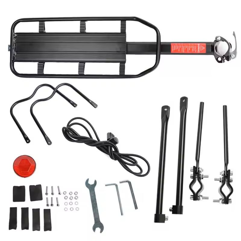 Quick Release Mountain Bike Rear Carrier with Reflective Plate