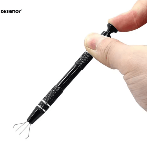 4 Claw Jewelry Grabber Tool Precision 4 Prong Aluminum Alloy Pickup for IC Chips and Small Parts