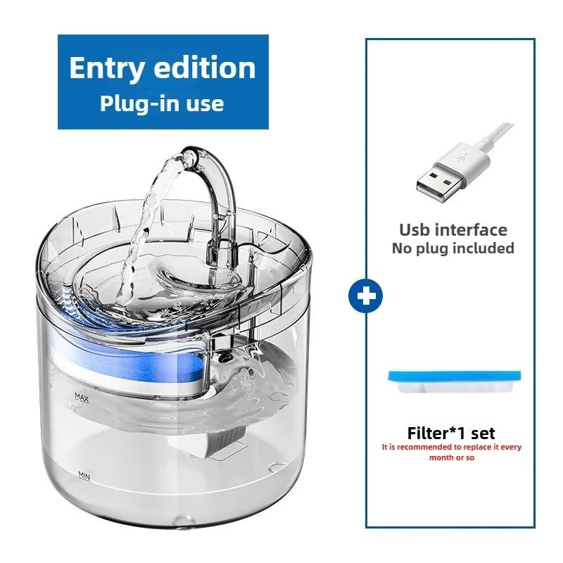 Automatic Cat Water Fountain Quiet Pet Water Fountain with Fresh Water Circulation