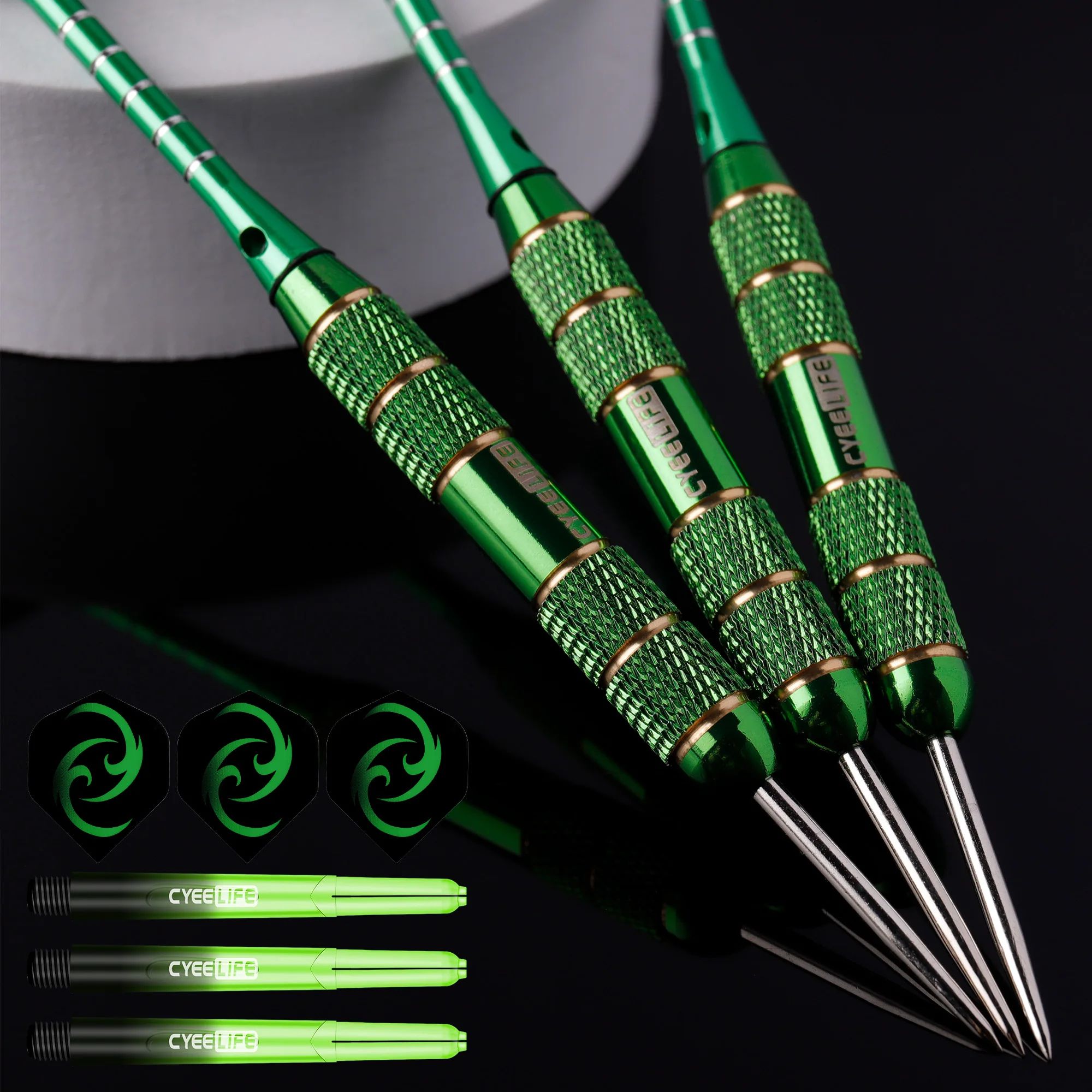 CyeeLife Professional Steel Tip Dart Set – Pure Copper Darts with Flights for Dartboard Play