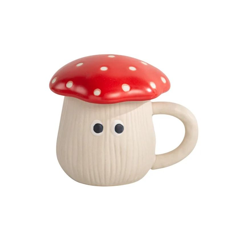 Creative Red Mushroom Ceramic Coffee Cup