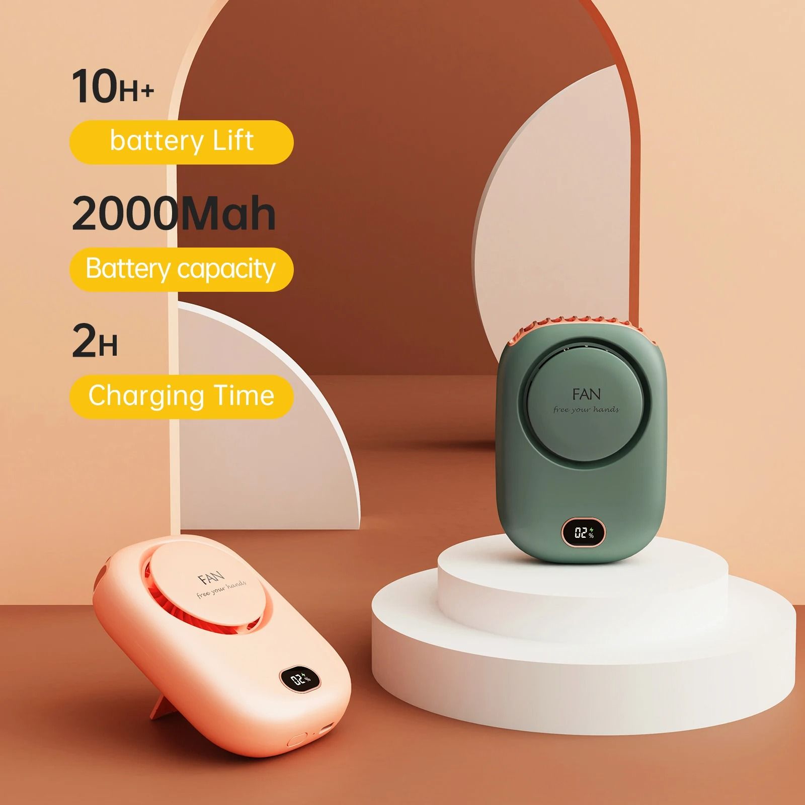 Portable Hanging Neck Fan Bladeless USB Rechargeable Sports Cooling Fan with Adjustable Lanyard