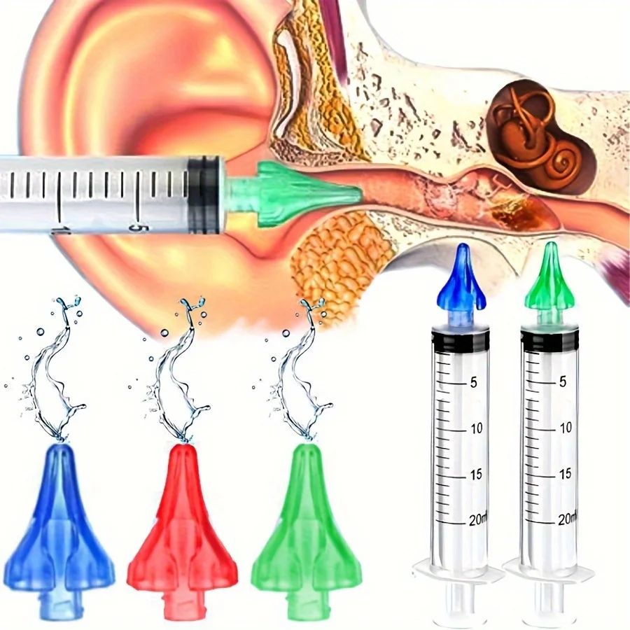 ClearFlow Ear Cleaning Syringe Kit - 20ml ear wax removal tool for Gentle Home Care