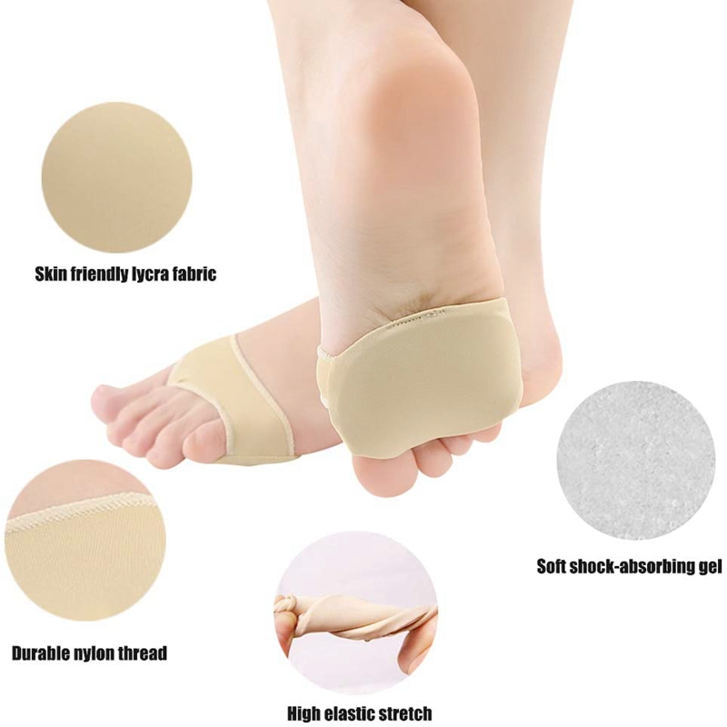 Silicone Insoles for Shoes, Forefoot Gel Pads, Metatarsal Foot Cushion, Womens Breathable Pain Relief, Shock Absorbing