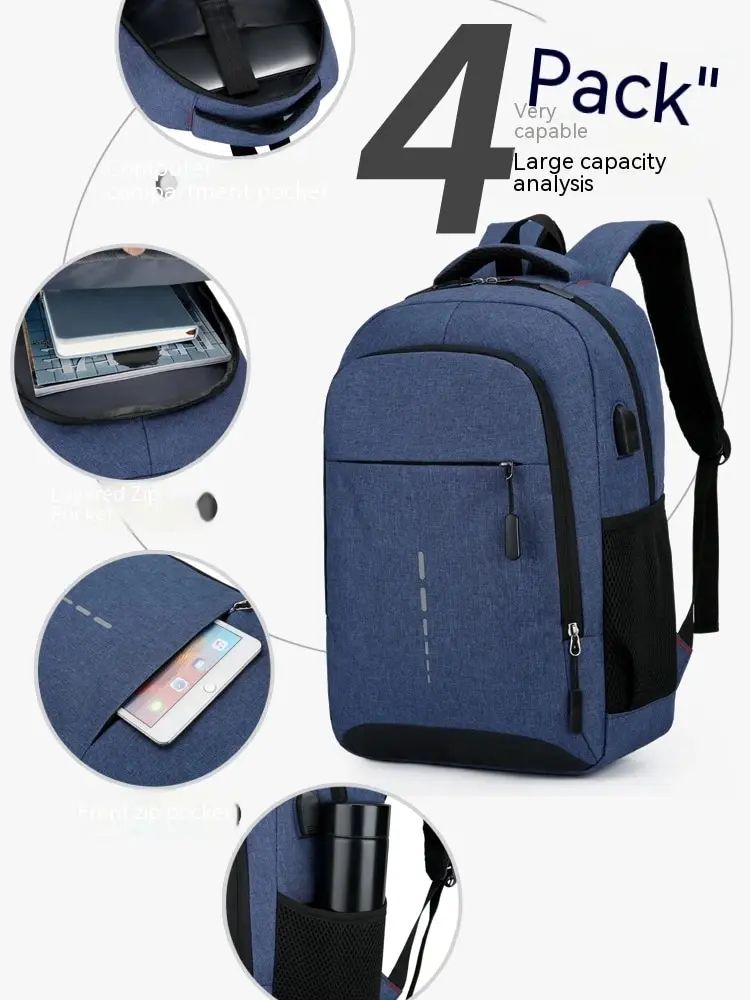 Large Capacity Travel & College Backpack with Laptop Pocket