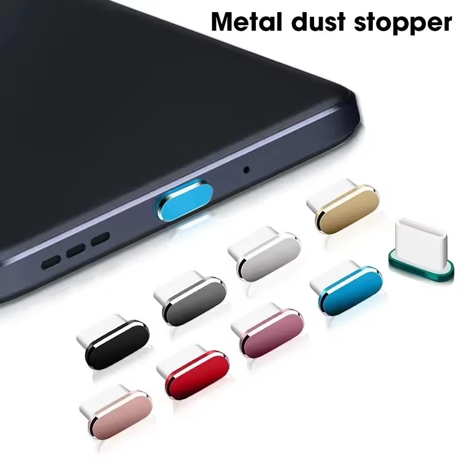 Metal USB-C Dust Plug Port Protector 1/5-Pack Universal Anti-Dust Charging Port Stopper