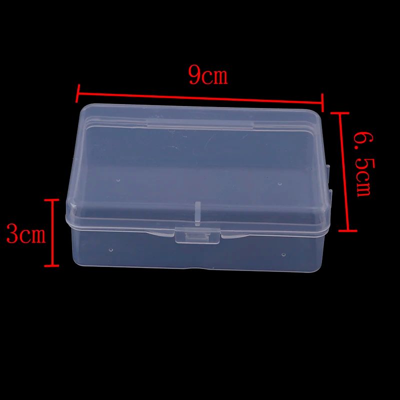 Transparent Storage Box Mini Clear Plastic Organizer Case (3.54x2.56x1.18 in) for Crafts, Jewelry & Small Items