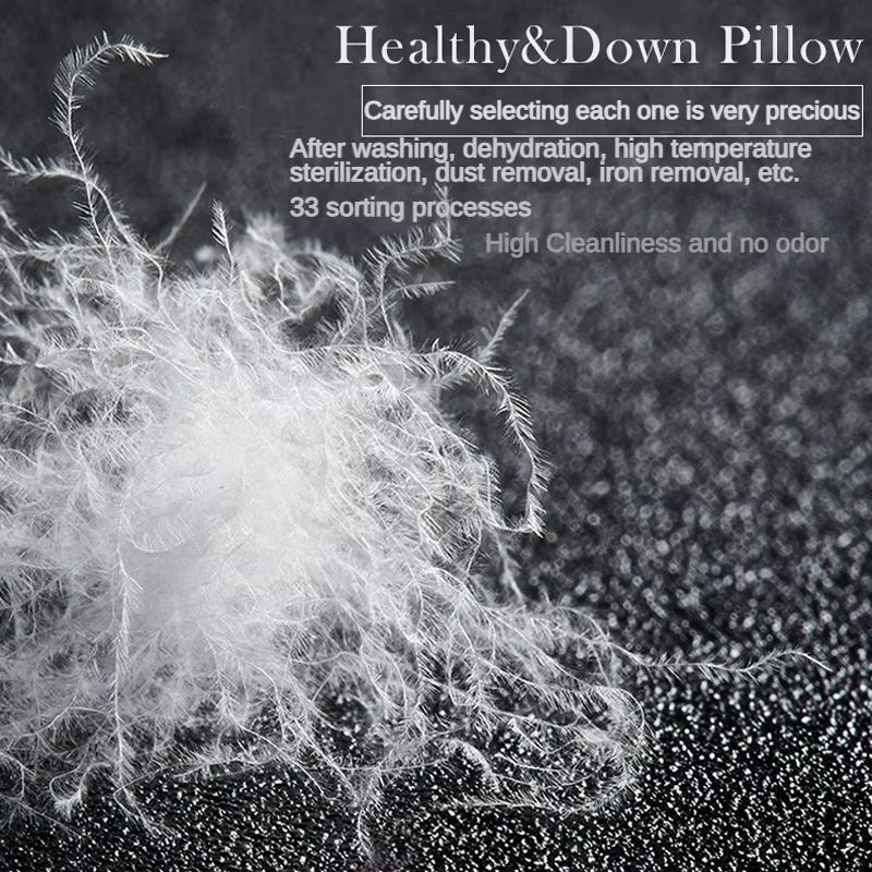 Luxury Goose Down Pillow – 95% White Goose Down with Cotton Cover for Hotel-Quality Sleep