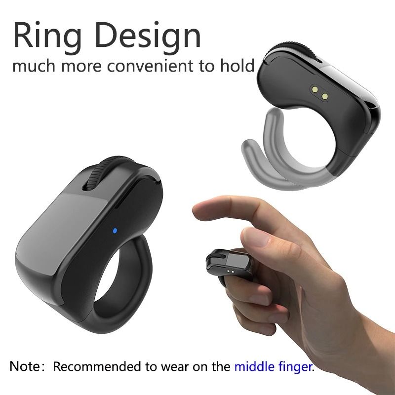 Mini Ring Mouse – Bluetooth Dual-Mode Remote – High-Yield Wearable Interaction Hub