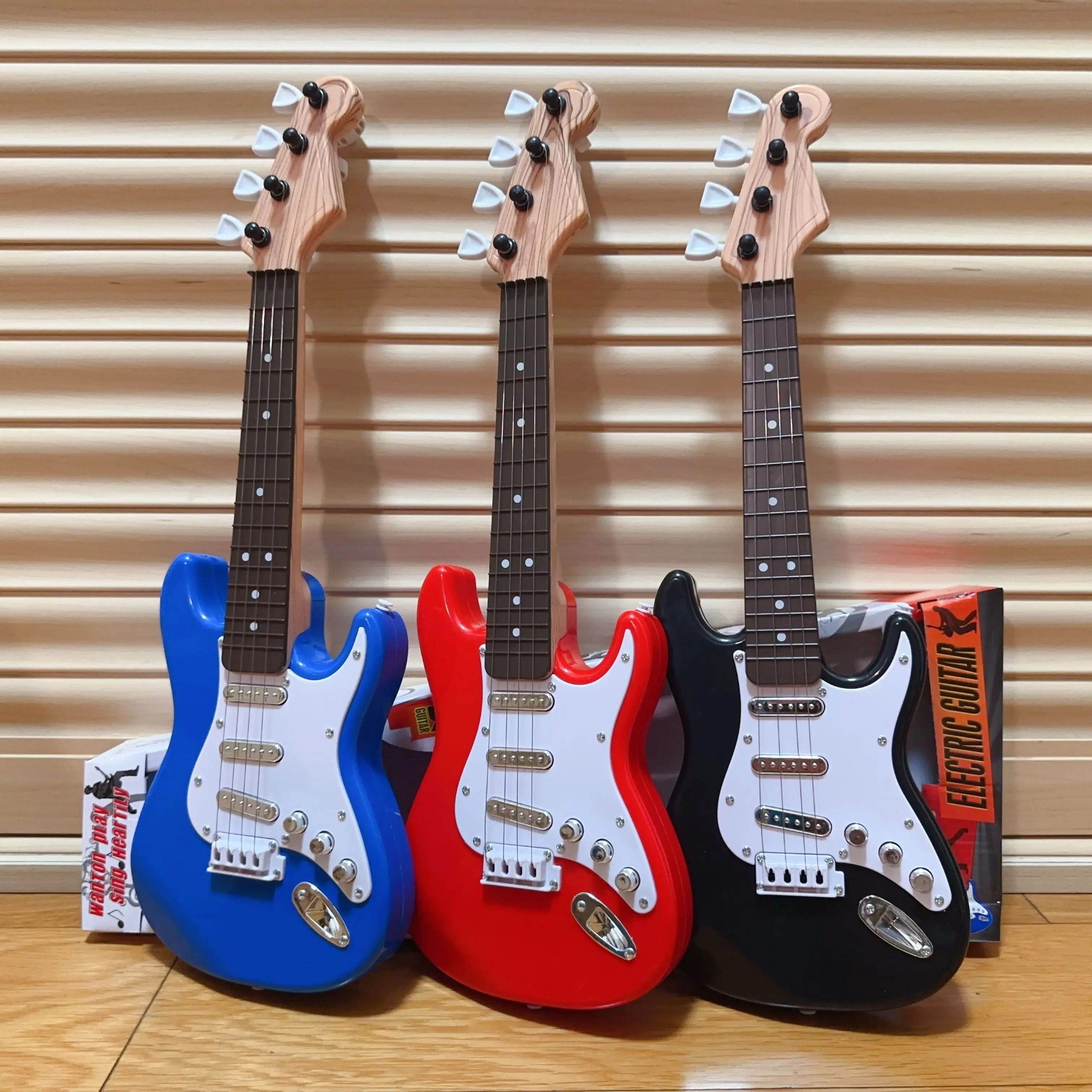 17-Inch Kids Electric Guitar Toy – Interactive Musical Instrument with LED Lights