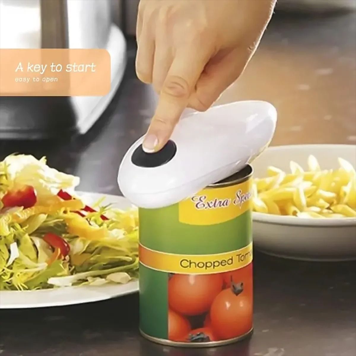 Electric One-Touch Automatic Can Opener Set