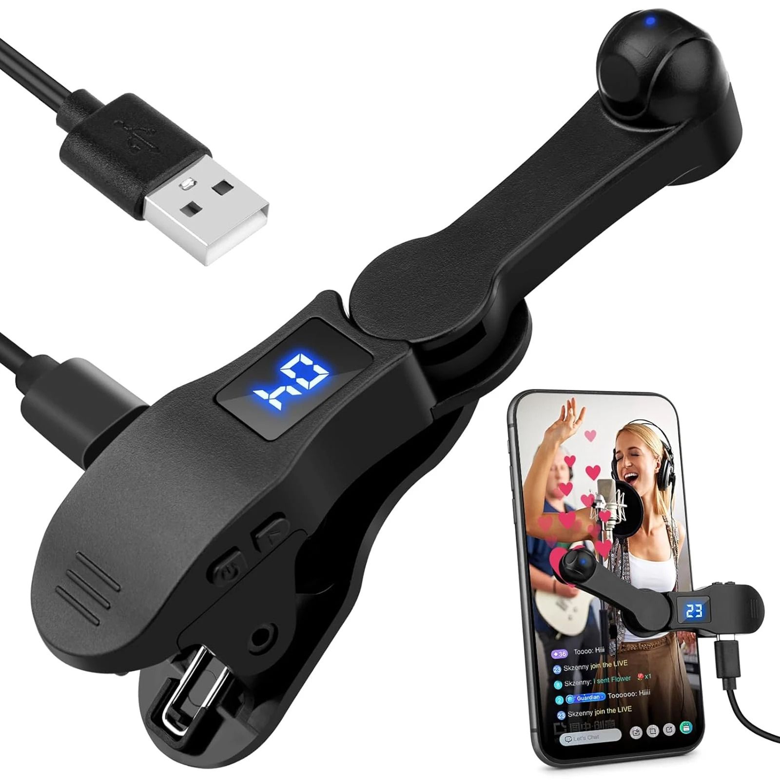 Phone Auto Screen Clicker Adjustable Touch Simulator Clip On Device