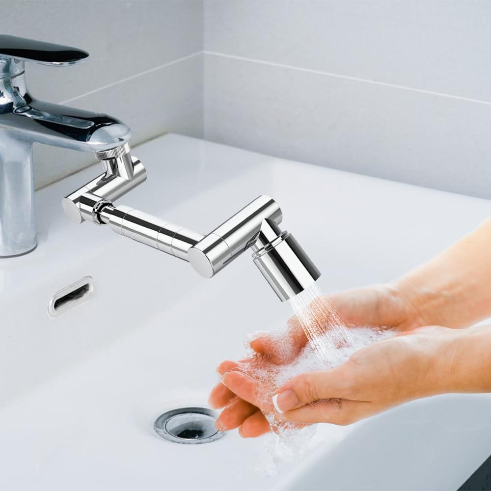 Metal Copper Rotation Faucet Aerator Extender, Retractable Swivel Robotic Arm, Kitchen Sprayer, Faucets Extension Nozzle