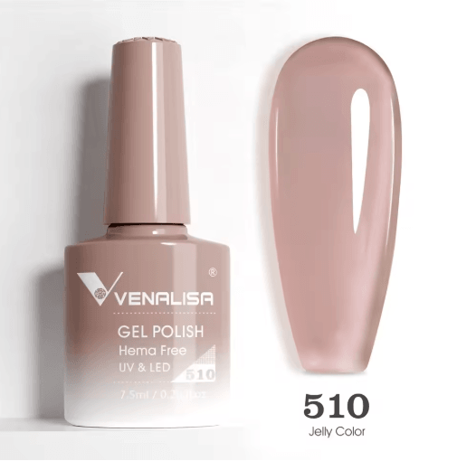 Venalisa HEMA and TPO Free Glitter Gel Nail Polish Jelly Pink Nude Collection