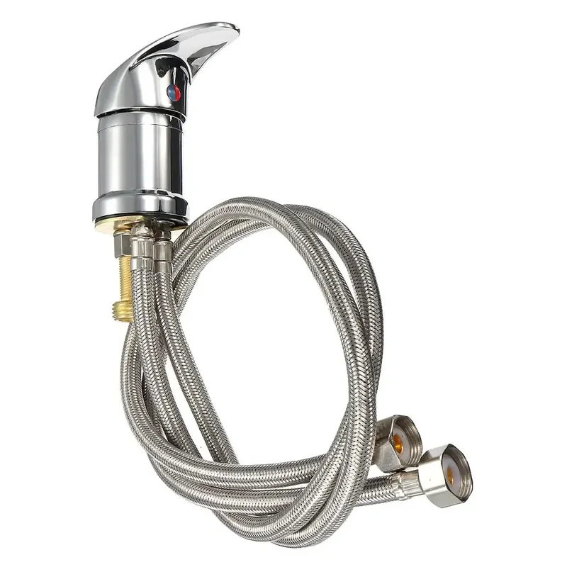 Salon Shampoo Bowl Faucet Set with Spray Hose Hot Cold Mixer Replacement Kit