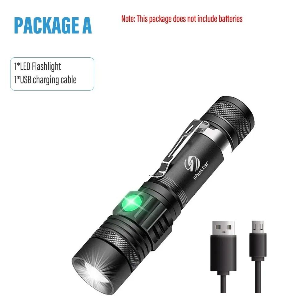 High-Power Zoomable LED Tactical Flashlight