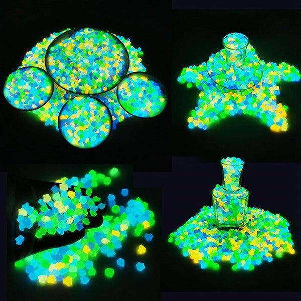 Glow in The Dark Pebbles, Luminous Stones for Gardens, Rocks for Fish Tanks and Home Decor