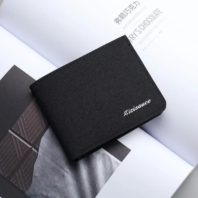 Slim Canvas Bi Fold Wallet
