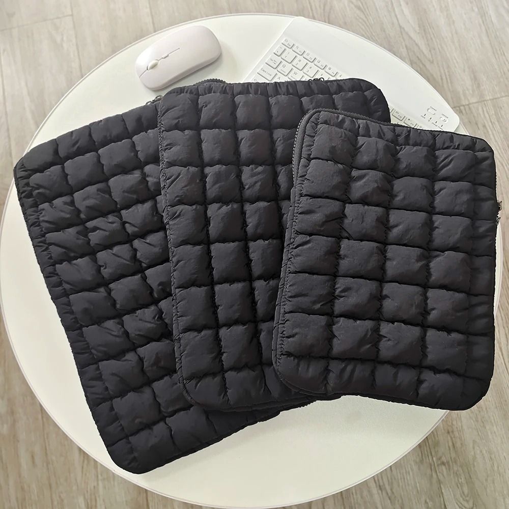 Quilted Puffy Laptop Sleeve Padded Protective Laptop Carrying Case