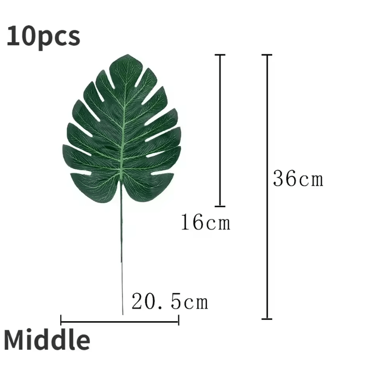 Bring a fresh, tropical vibe to your setup with these vibrant artificial palm leaf placemats. Designed to mimic real mon