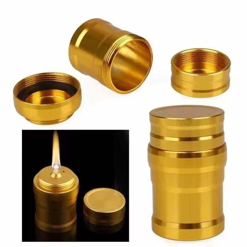 Portable Gold Metal Mini Alcohol Lamp