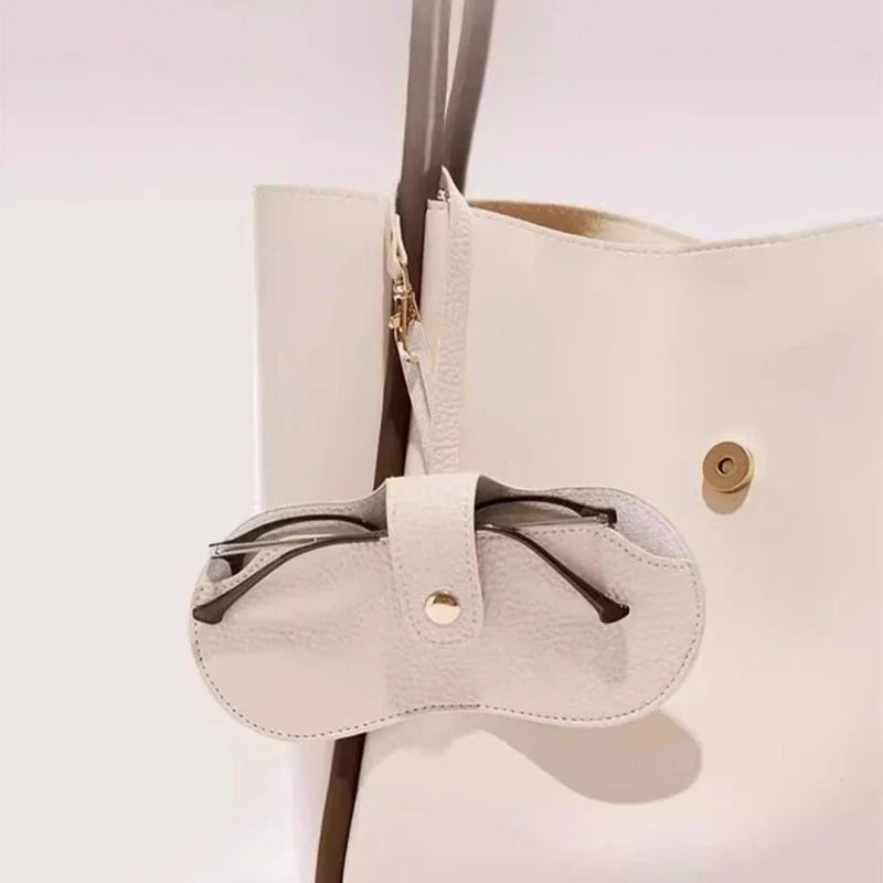 Slim Soft Leather Glasses Pouch for Sunglasses and Eyewear Storage