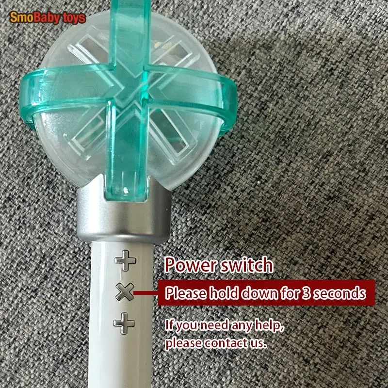 Kpop Mini Light Stick Keychain with Battery Powered Creative Light Up Keyring Gift