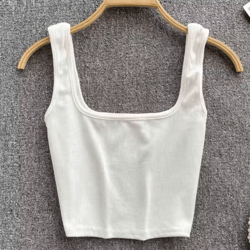 Womens Backless Y2K Crop Top Slim Fit Sleeveless Cami