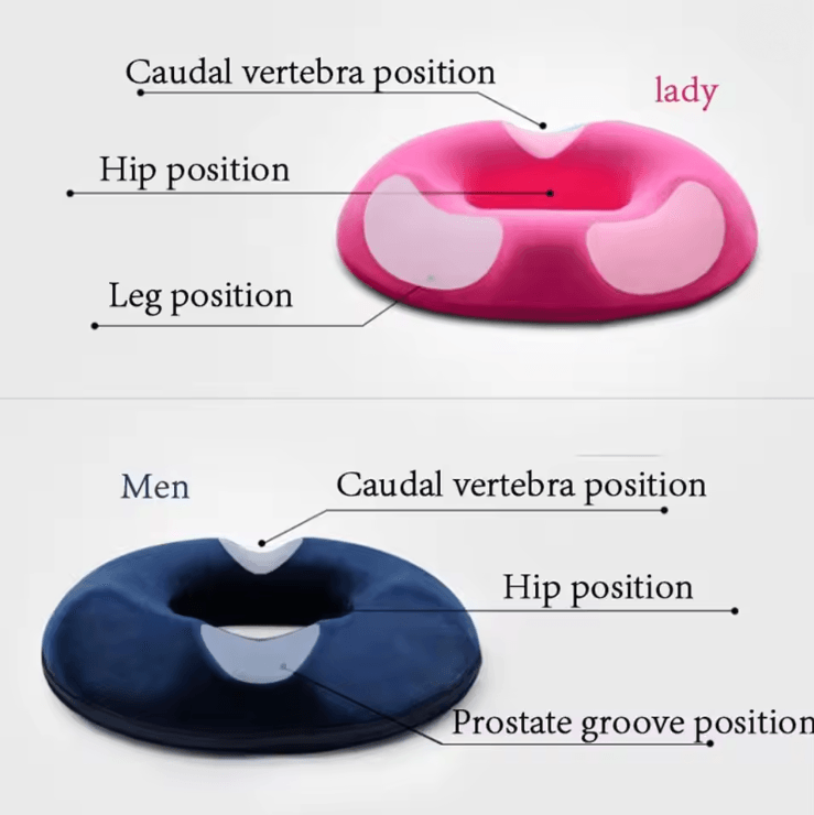 Orthopedic Donut Pillow Seat Cushion with Memory Foam for Tailbone and Hemorrhoid Relief