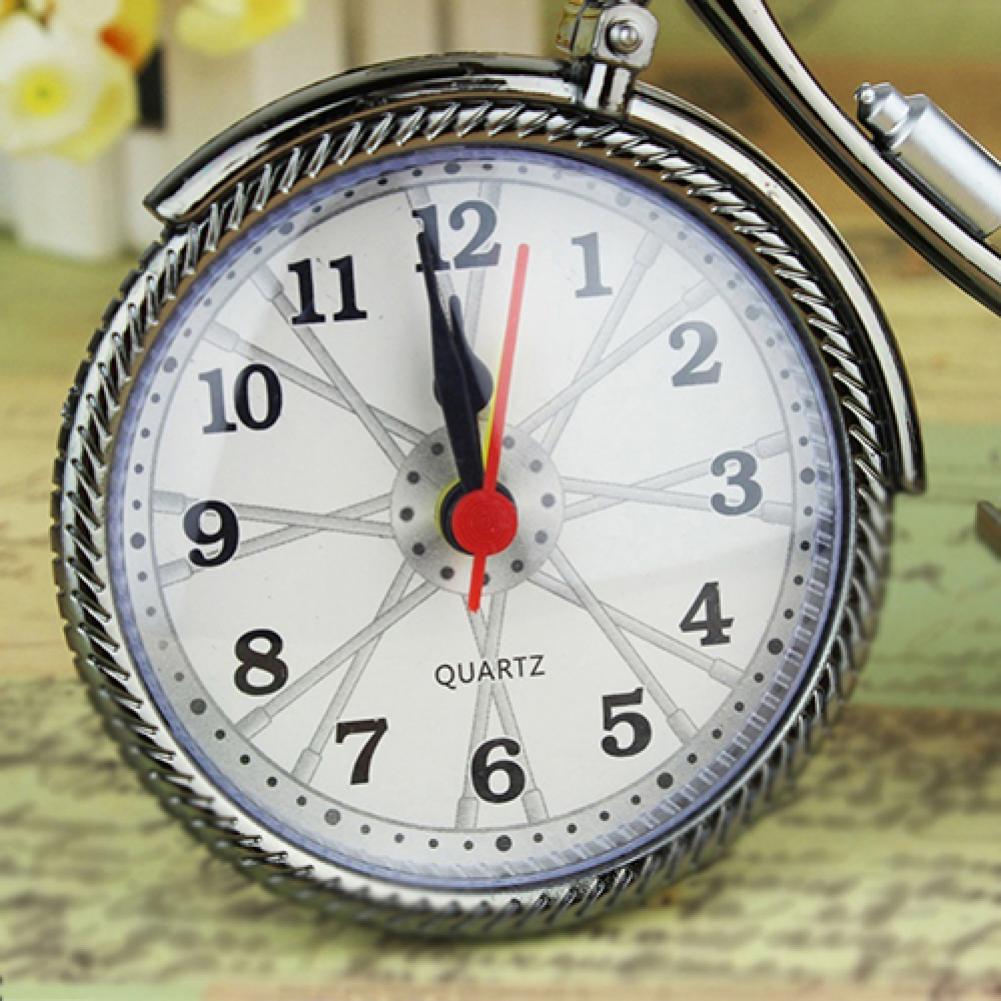 Vintage Retro Bicycle Design Antique Style Alarm Clock for Bedroom and Home Decor