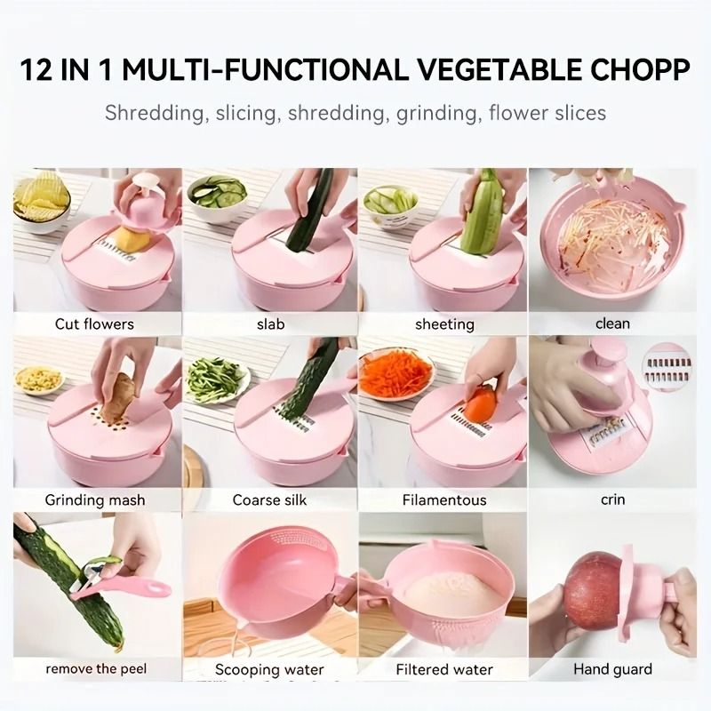 12 in 1 Multi Functional Vegetable Chopper and Slicer
