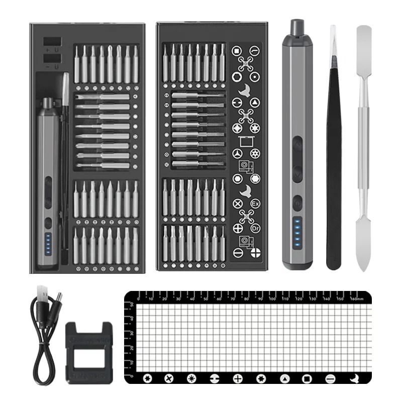 68/76 IN 1 Precision Electric Screwdriver Set 5 Levels Adjustable with Fill Light