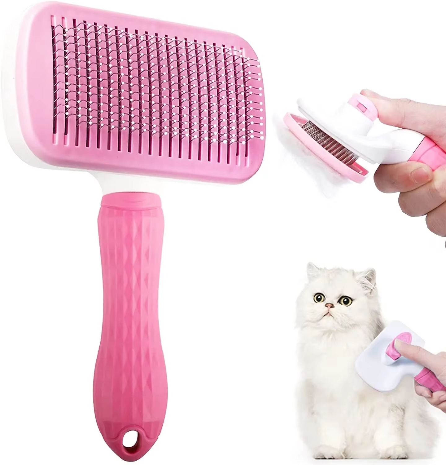 Premium Pet Hair Remover Brush – Long Hair Grooming Comb
