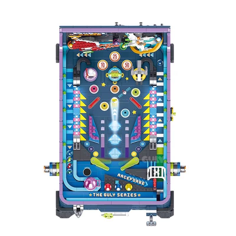 Creative Pinball Machine Building Blocks DIY Toy - Game Console Brick Model Puzzle