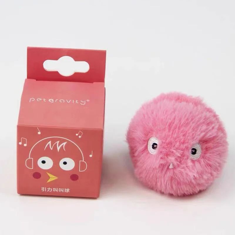 Interactive Ball Smart Cat Toy – Plush Electric Catnip Training Toy with Touch Sound & Squeak, Kitten Pet Product