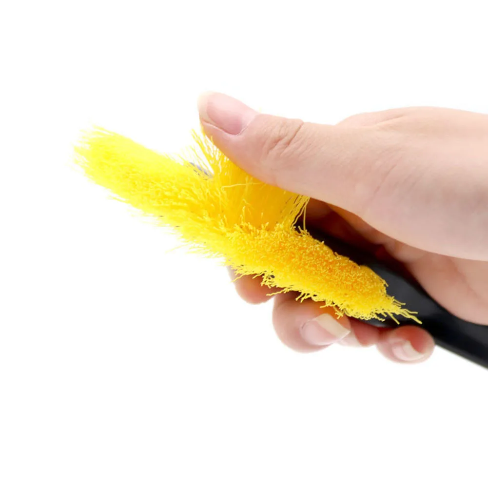 Car Wheel Tire Rim Brush, Curved Head, Flexible Truck Wheel Hub Wash, Deep Cleaning Brushes Hand Tools