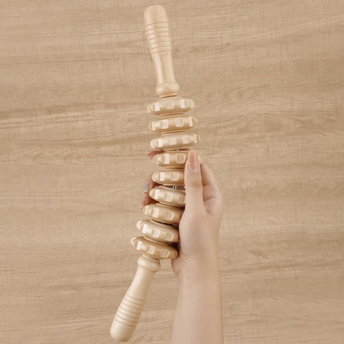 Wooden Therapy Massager Roller – Deep Tissue Fascia & Cellulite Relief Stick