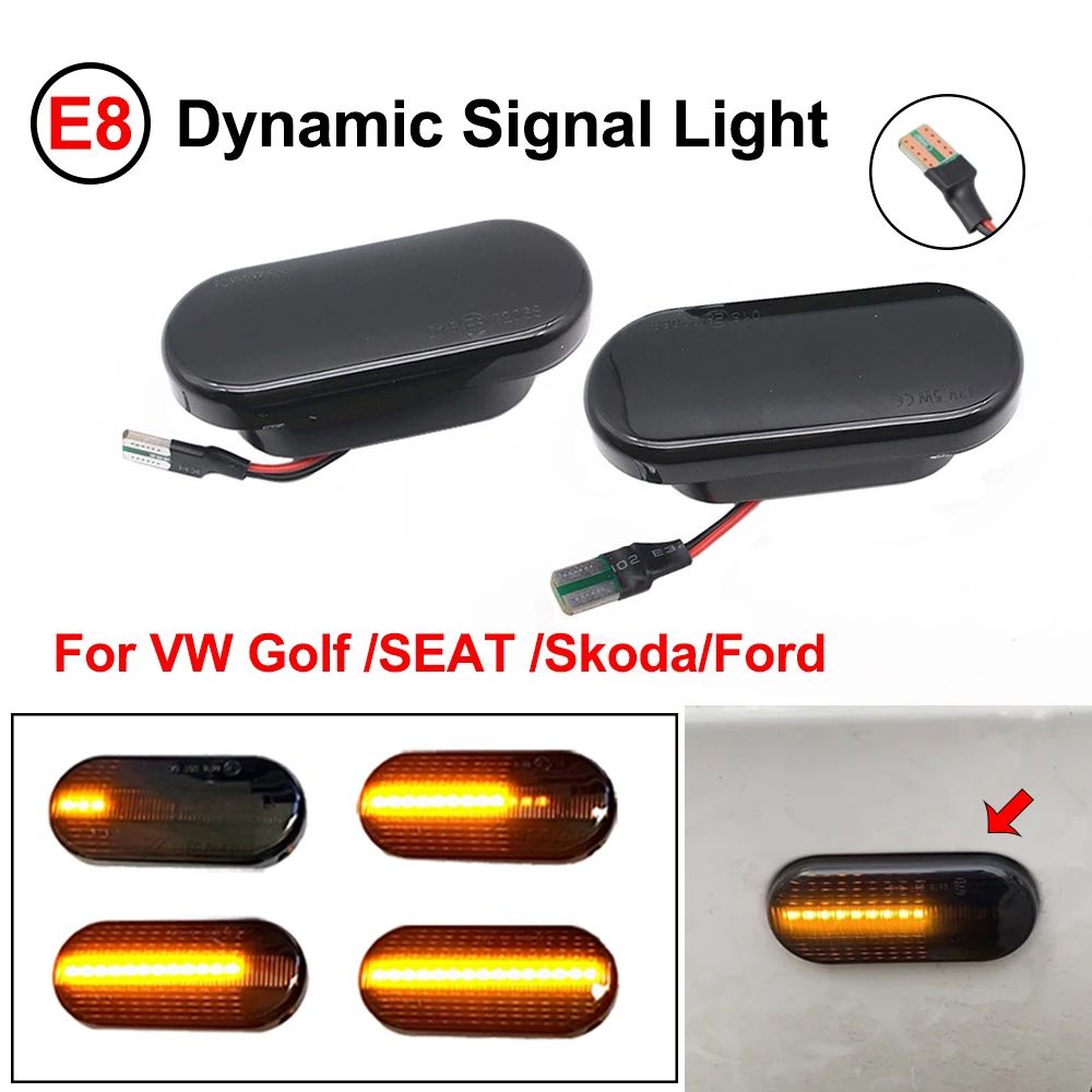 Dynamic LED Side Marker Lights for SEAT Leon 1P, Ibiza 6L/6J & Exeo – Smoked Sequential Turn Signal Upgrade