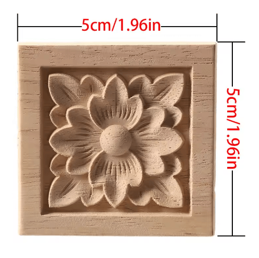 European Floral Wood Corner Applique Carved Furniture Trim Decor
