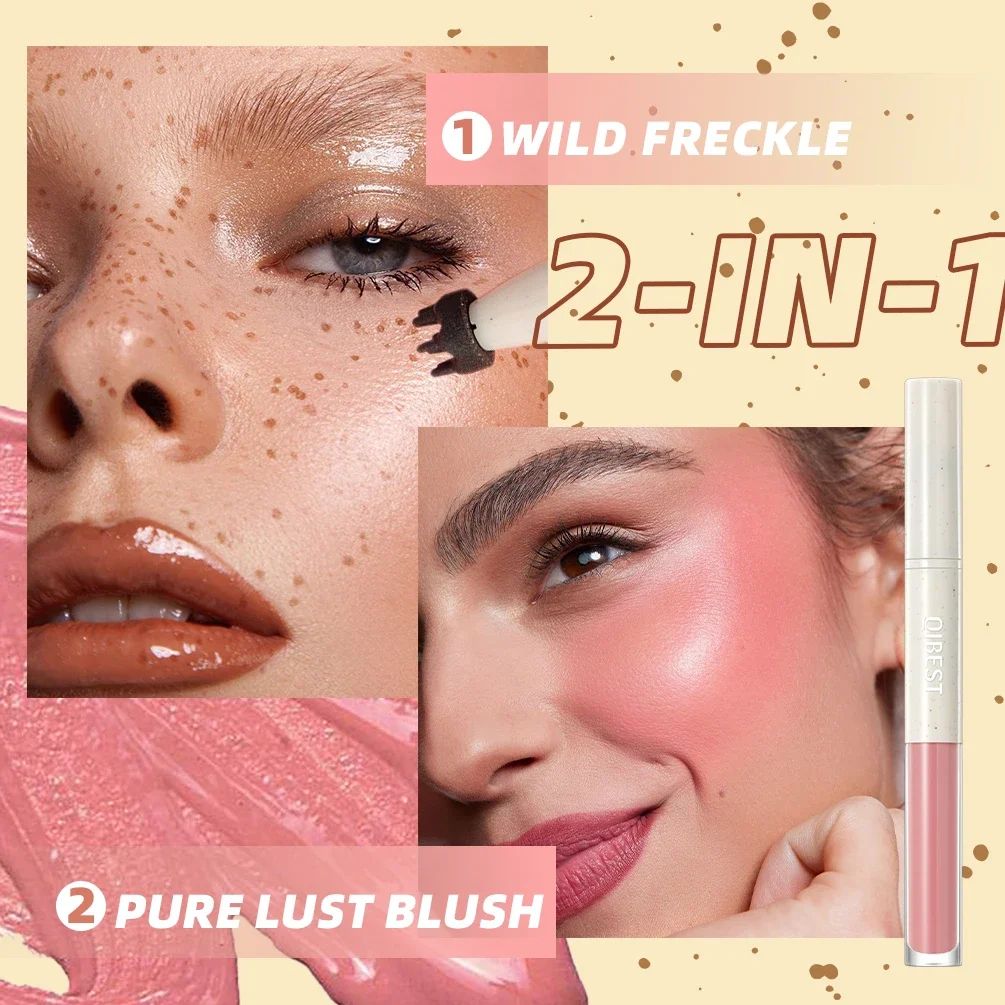 Double Ended Freckles Stamp Pen and Liquid Blush Makeup Stick