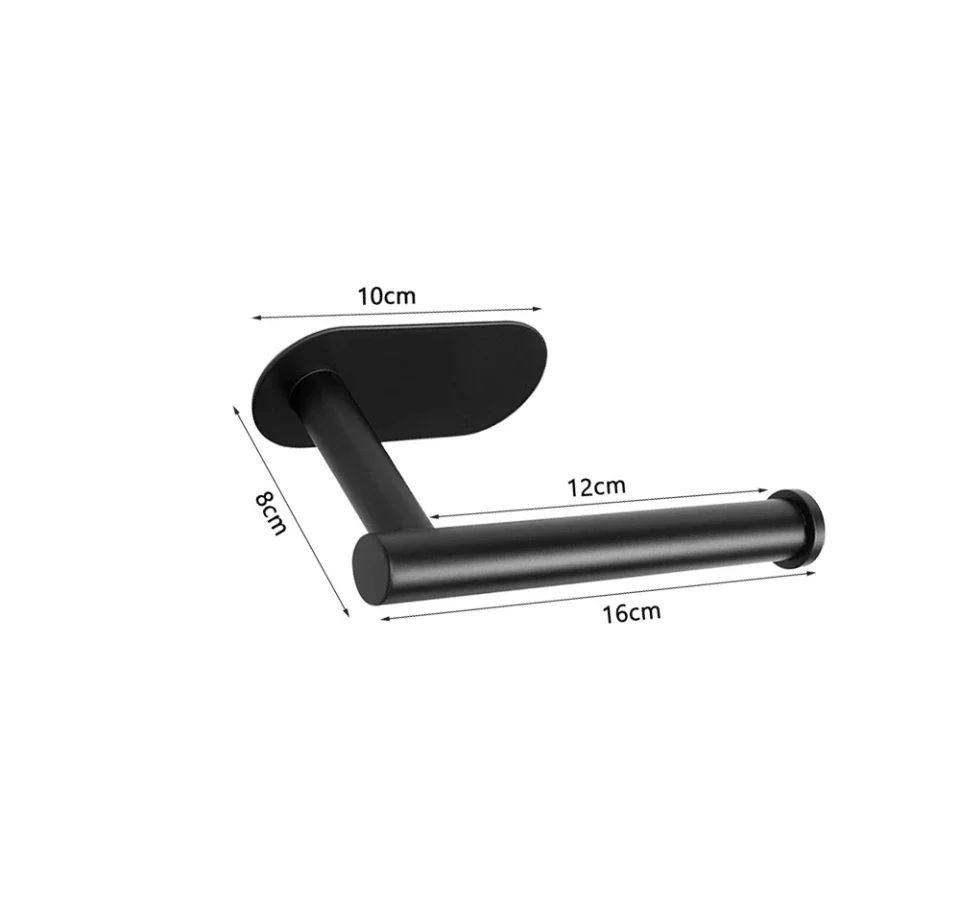 No-Drill Stainless Steel Wall-Mounted Toilet Paper Holder
